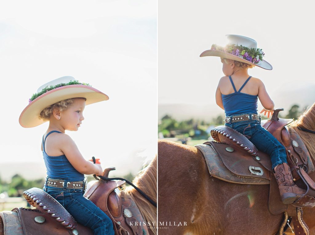 krissy millar photography maui ponies and little girls cowboy hats