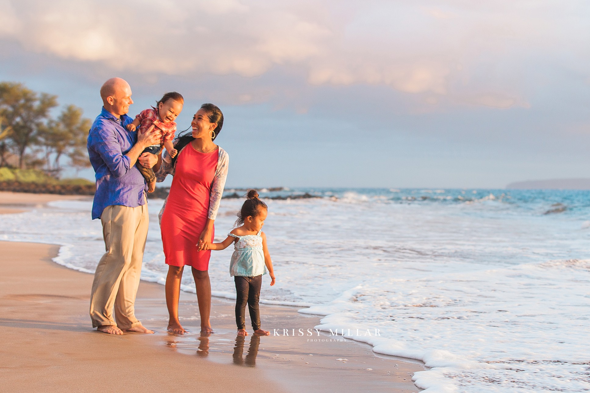 happy family maui beach 